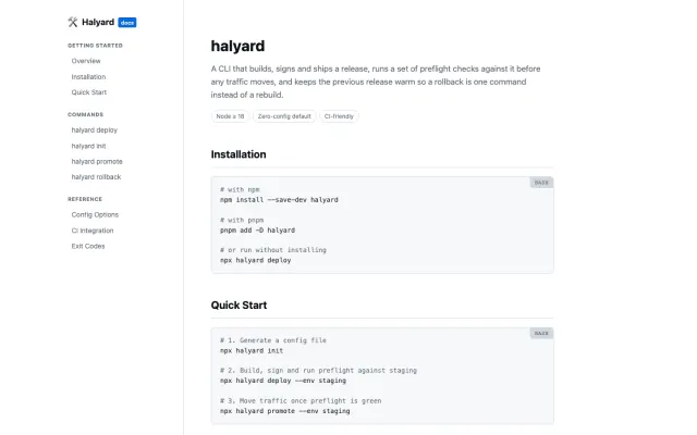 The documentation page an agent writes with no design guidance loaded.